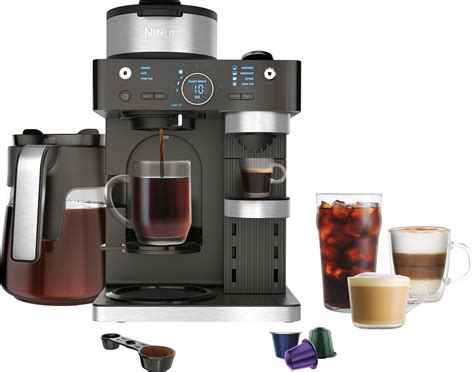 Ninja espresso & coffee barista system - Ninja Hot and Cold Brewed System, Auto-iQ Tea and Coffee Maker with 6 Brew Sizes, 50 fluid ounces, 5 Brew Styles, Frother, Coffee & Tea Baskets with Glass Carafe (CP301),Black Visit the Ninja Store 4.5 4.5 out of 5 stars 14,449 ratings
